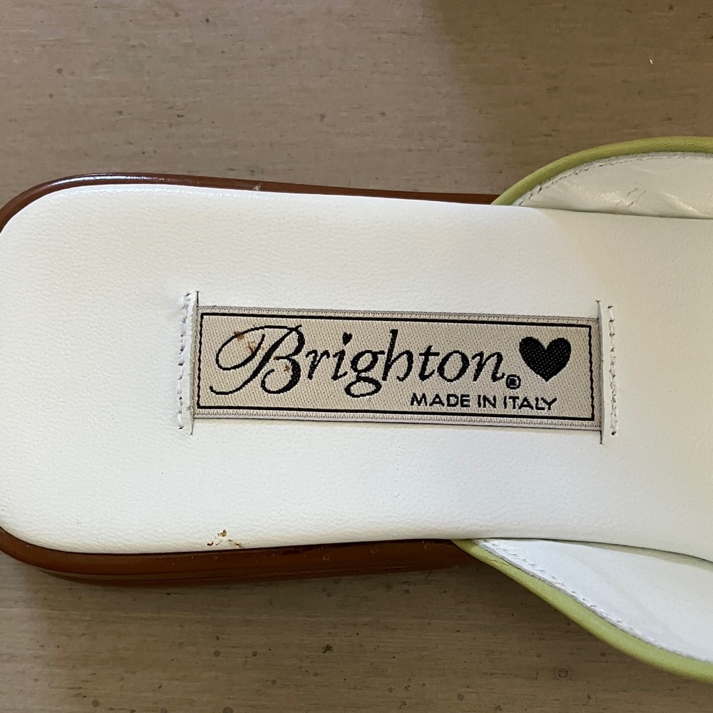 Brighton Women's Lita White/ Pink /Green Sandals Size 7N - Picture 4 of 10